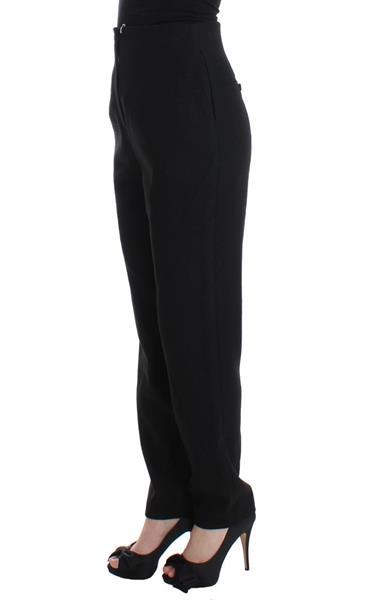 Grote foto kaale suktae black high waist straight slim dress pants it40 kleding dames spijkerbroeken en jeans