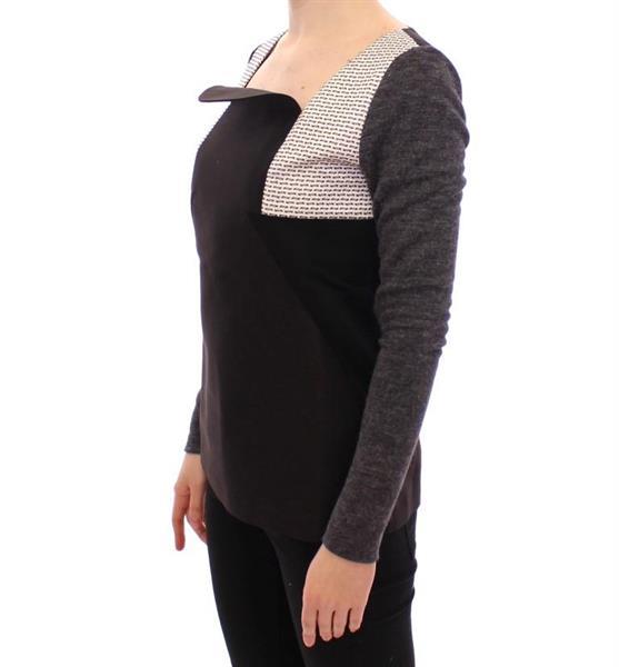 Grote foto kaale suktae black gray longsleeve pullover sweater it40 s kleding dames truien en vesten