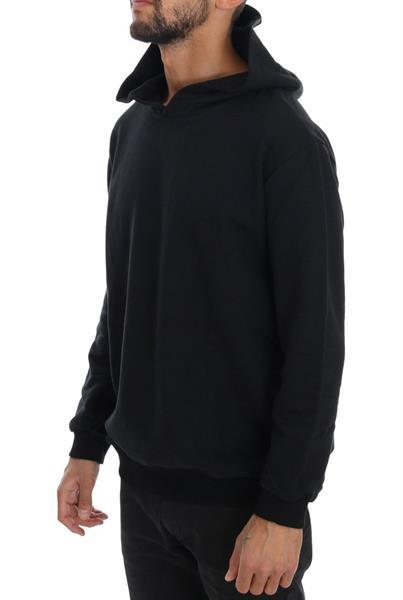Grote foto daniele alessandrini black gym casual hooded cotton sweater kleding heren truien en vesten