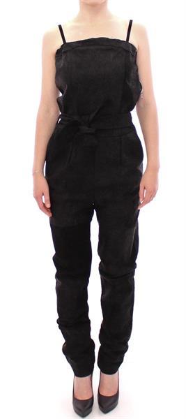 Grote foto la maison du couturier black leather jumpsuit it42 m kleding dames jassen zomer