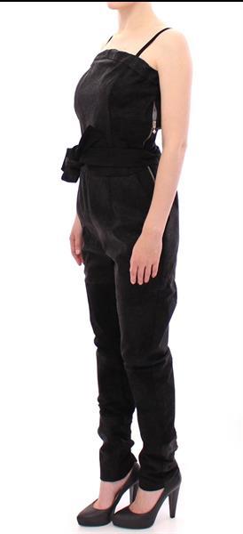 Grote foto la maison du couturier black leather jumpsuit it42 m kleding dames jassen zomer