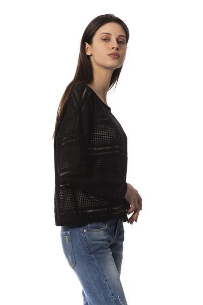 Grote foto frankie morello black sweater xs kleding dames truien en vesten