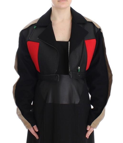 Grote foto kaale suktae black short croped coat biker jacket it40 s kleding dames jassen zomer