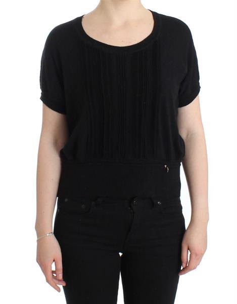 Grote foto cavalli black short sleeved jumper it48 xxl kleding dames truien en vesten