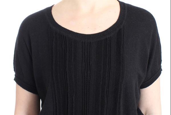 Grote foto cavalli black short sleeved jumper it48 xxl kleding dames truien en vesten