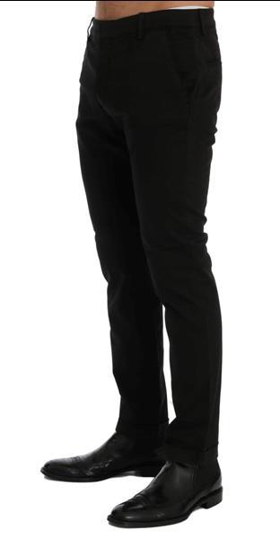 Grote foto costume national black slim fit cotton stretch pants it46 kleding heren spijkerbroeken en jeans