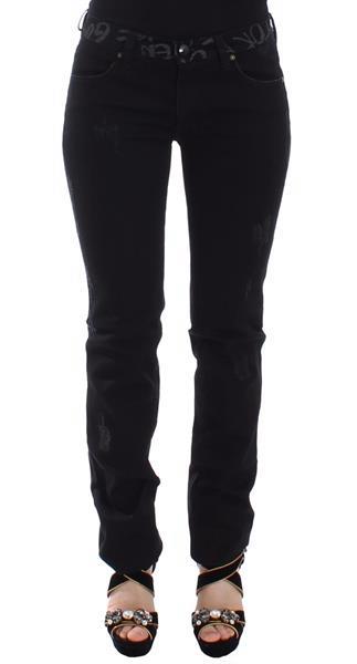 Grote foto ermanno scervino black slim jeans denim pants skinny stretch kleding dames spijkerbroeken en jeans