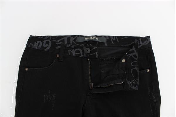 Grote foto ermanno scervino black slim jeans denim pants skinny stretch kleding dames spijkerbroeken en jeans
