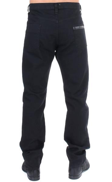 Grote foto costume national black straight fit stretch denim jeans w34 kleding heren spijkerbroeken en jeans