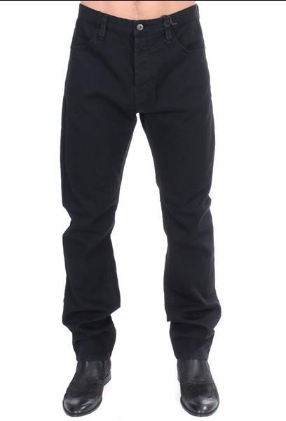 Grote foto costume national black straight fit stretch denim jeans w34 kleding heren spijkerbroeken en jeans