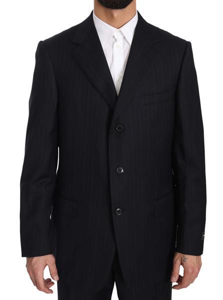 Grote foto ermenegildo zegna black stripe two piece 3 button wool suit kleding heren kostuums en colberts