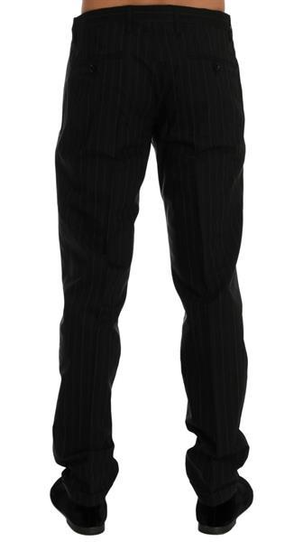 Grote foto dolce gabbana black striped cotton dress formal pants it52 kleding heren spijkerbroeken en jeans