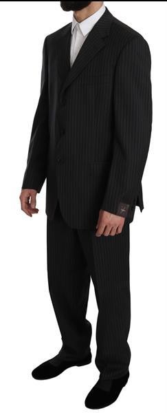 Grote foto z zegna black striped two piece 3 button 100 wool suit it52 kleding heren kostuums en colberts