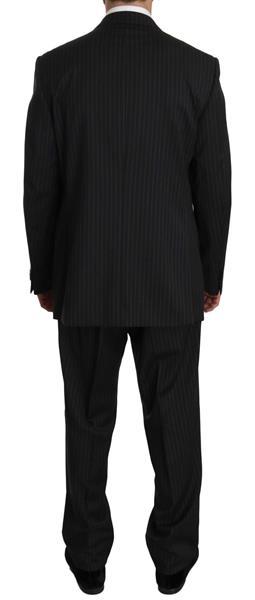 Grote foto z zegna black striped two piece 3 button 100 wool suit it52 kleding heren kostuums en colberts