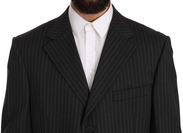 Grote foto z zegna black striped two piece 3 button 100 wool suit it52 kleding heren kostuums en colberts