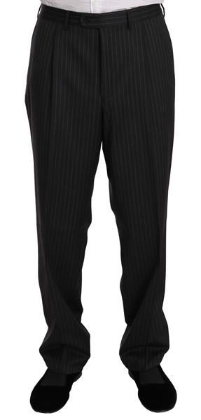 Grote foto z zegna black striped two piece 3 button 100 wool suit it52 kleding heren kostuums en colberts