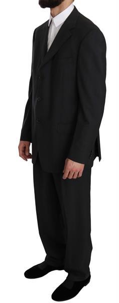 Grote foto z zegna black striped two piece 3 button wool suit it52 x kleding heren kostuums en colberts