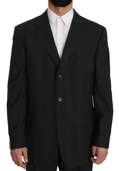 Grote foto z zegna black striped two piece 3 button wool suit it52 x kleding heren kostuums en colberts