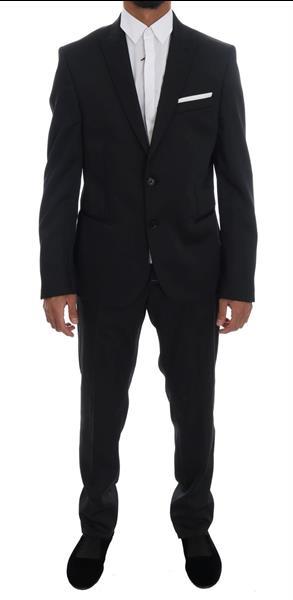 Grote foto daniele alessandrini black two button slim fit suit it52 x kleding heren kostuums en colberts