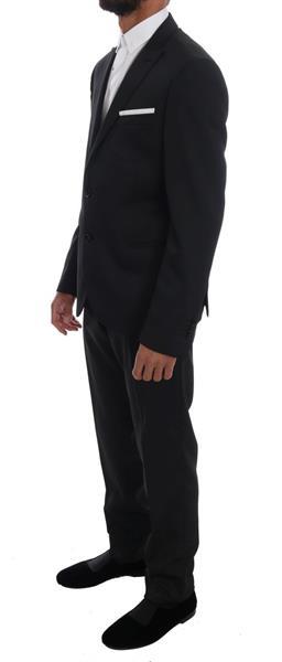 Grote foto daniele alessandrini black two button slim fit suit it52 x kleding heren kostuums en colberts