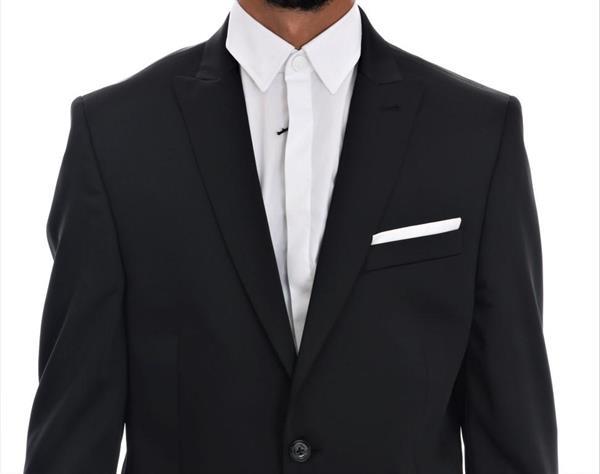 Grote foto daniele alessandrini black two button slim fit suit it52 x kleding heren kostuums en colberts