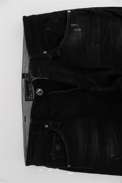 Grote foto ylisia fashion black wash cotton stretch slim fit jeans w34 kleding heren spijkerbroeken en jeans