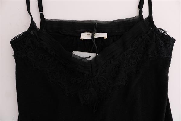 Grote foto ermanno scervino black wool camisole lingerie top it38 xs kleding dames t shirts