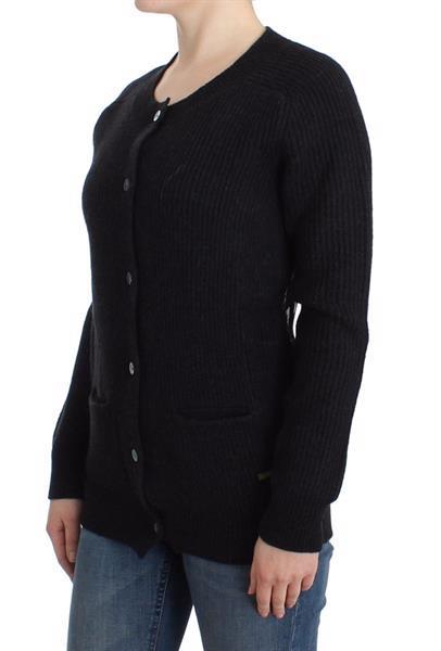 Grote foto galliano black wool cardigan s kleding dames truien en vesten