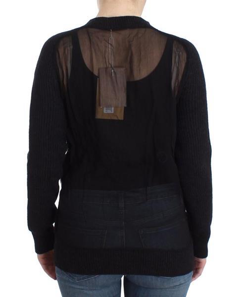 Grote foto galliano black wool cardigan s kleding dames truien en vesten