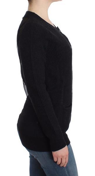 Grote foto galliano black wool cardigan s kleding dames truien en vesten