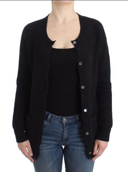 Grote foto galliano black wool cardigan s kleding dames truien en vesten