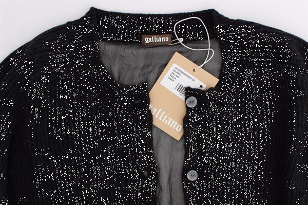 Grote foto galliano black wool cardigan s kleding dames truien en vesten