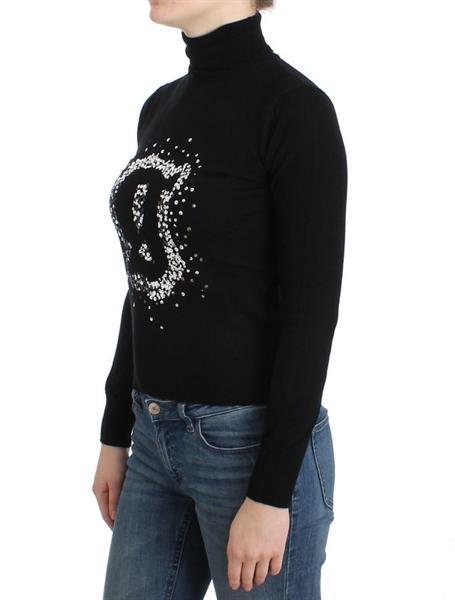 Grote foto galliano black wool turtleneck sweater xxs kleding dames truien en vesten