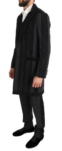 Grote foto dolce gabbana black wool silk torero long 3 piece suit it4 kleding heren kostuums en colberts