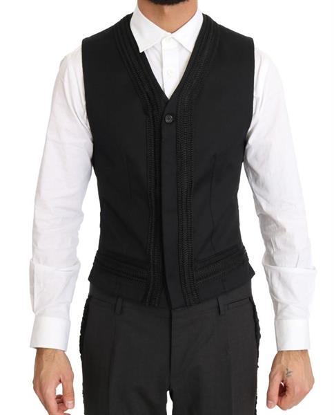 Grote foto dolce gabbana black wool silk torero long 3 piece suit it4 kleding heren kostuums en colberts