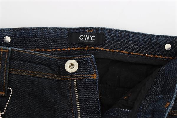 Grote foto costume national blue slim fit jeans w33 kleding dames spijkerbroeken en jeans