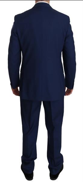 Grote foto romeo gigli blue solid 100 wool two piece 3 button suit it4 kleding heren kostuums en colberts