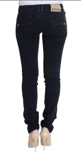 Grote foto galliano blue slim fit cotton stretch denim jeans w26 kleding dames spijkerbroeken en jeans