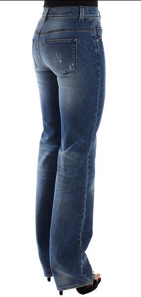 Grote foto ermanno scervino blue straight jeans denim pants high waist kleding dames spijkerbroeken en jeans