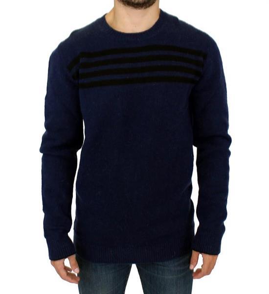 Grote foto costume national blue striped sweater pullover it54 xxl kleding heren truien en vesten
