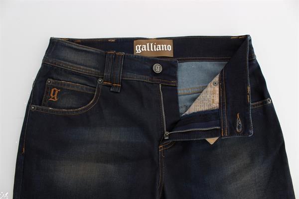 Grote foto galliano blue wash cotton blend boyfriend fit jeans w26 kleding dames spijkerbroeken en jeans