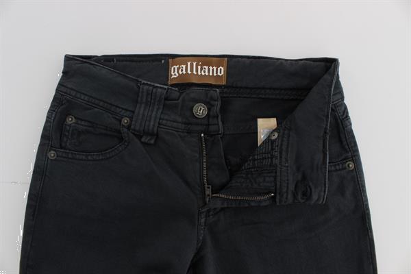 Grote foto galliano blue wash cotton blend slim fit bootcut jeans w25 kleding dames spijkerbroeken en jeans