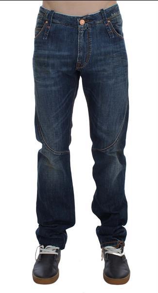 Grote foto ylisia fashion blue wash cotton denim slim fit jeans w34 kleding heren spijkerbroeken en jeans