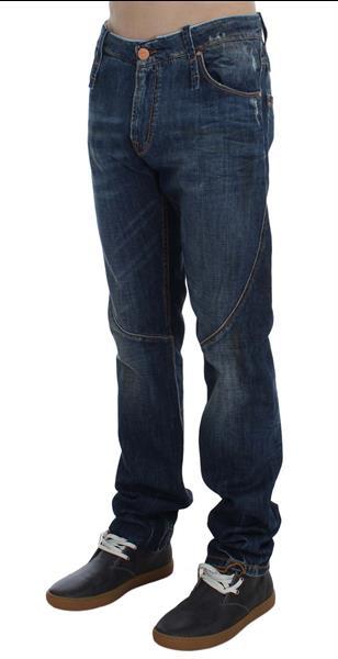 Grote foto ylisia fashion blue wash cotton denim slim fit jeans w34 kleding heren spijkerbroeken en jeans