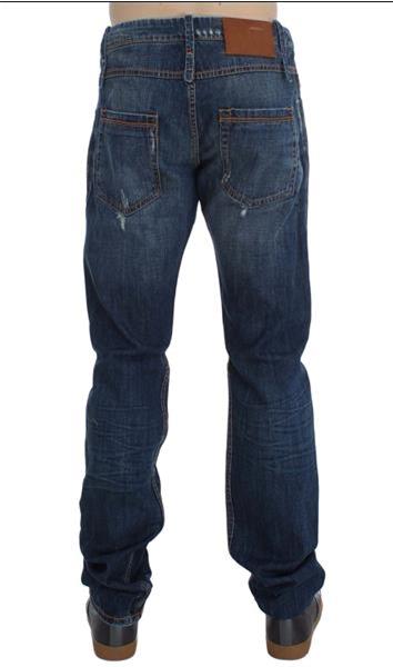 Grote foto ylisia fashion blue wash cotton denim slim fit jeans w34 kleding heren spijkerbroeken en jeans