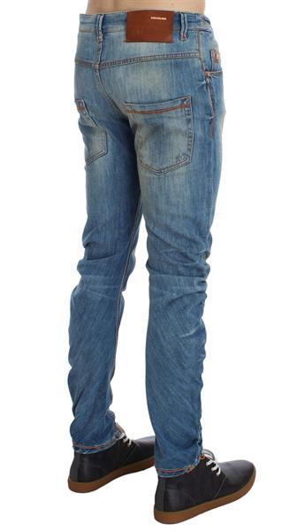 Grote foto ylisia fashion blue wash cotton slim twist fit jeans w34 kleding heren spijkerbroeken en jeans