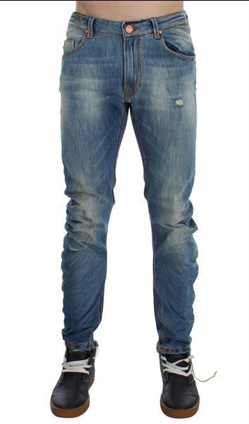 Grote foto ylisia fashion blue wash cotton slim twist fit jeans w34 kleding heren spijkerbroeken en jeans