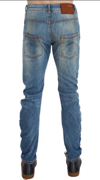 Grote foto ylisia fashion blue wash cotton slim twist fit jeans w34 kleding heren spijkerbroeken en jeans