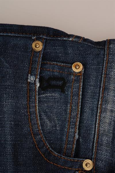 Grote foto galliano blue wash cotton stretch skinny low jeans w27 kleding dames spijkerbroeken en jeans