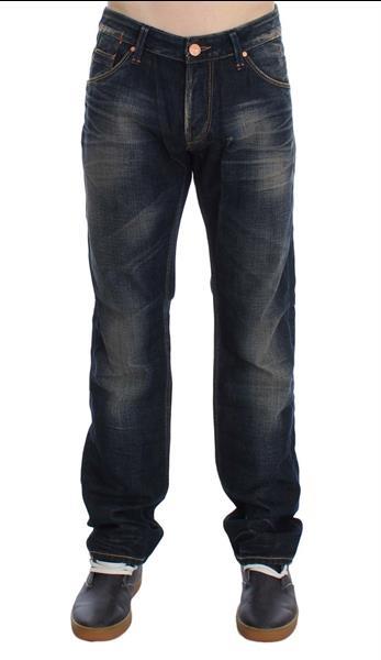 Grote foto ylisia fashion blue wash straight fit low waist jeans w34 kleding heren spijkerbroeken en jeans